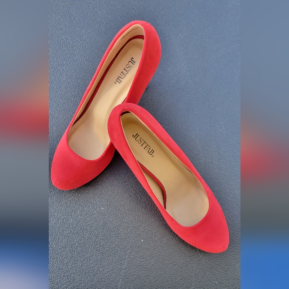 Just Fab Red Suide High Heels